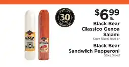 ShopRite Black Bear Classico Genoa Salami or Black Bear Sandwich Pepperoni offer