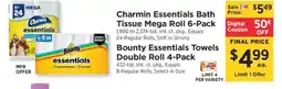 ShopRite Bounty Essentials Towels Double Roll 4-Pack offer