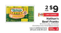 ShopRite Nathan's Beef Franks offer