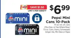ShopRite Pepsi Mini Cans 10-Pack offer