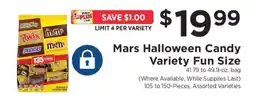 ShopRite Mars Halloween Candy Variety Fun Size offer