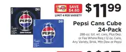ShopRite Pepsi Cans Cube 24-Pack offer