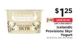 ShopRite Icelandic Provisions Skyr Yogurt offer
