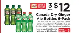 ShopRite Canada Dry Ginger Ale Bottles 6-Pack offer