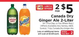 ShopRite Canada Dry Ginger Ale 2- liter offer