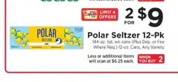 ShopRite Polar Seltzer 12-Pk offer