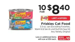 ShopRite Friskies Cat Food offer