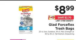ShopRite Glad ForceFlex Trash Bags offer