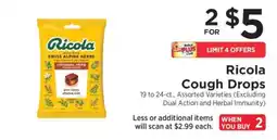 ShopRite Ricola Cough Drops offer