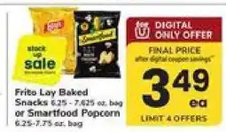 Safeway Frito Lay Baked Snacks or Smartfood Popcorn offer
