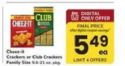 Safeway Cheez-It Crackers or Club Crackers offer