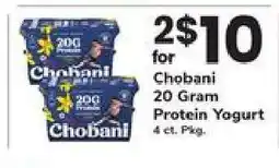 Safeway Chobani 20 Gram Protein Yogurt offer