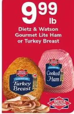 Safeway Dietz & Watson Gourmet Lite Ham or Turkey Breast offer