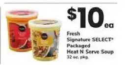 Safeway Fresh Signature SELECT Packaged Heat N' Serve Soup offer
