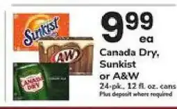 Safeway Canada Dry, Sunkist or A&W offer