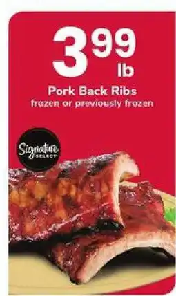 Safeway Pork Back Ribs offer
