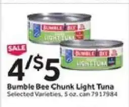 Stop&Shop Bumble Bee Chunk Light Tuna offer