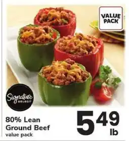 Safeway Signature SELECT 80% Lean Ground Beef offer