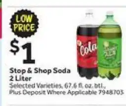 Stop&Shop Stop & Shop Soda 2 Liter offer