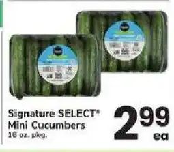 Safeway Signature SELECT Mini Cucumbers offer