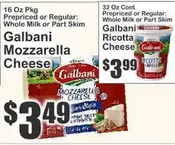 Key Food Galbani Mozzarella Cheese offer