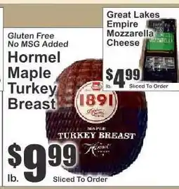 Key Food Hormel Maple Turkey Breast offer