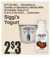 Key Food Siggi's Yogurt offer