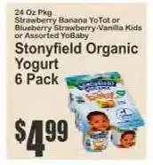 Key Food Stonyfield Organic Yogurt 6 Pack offer