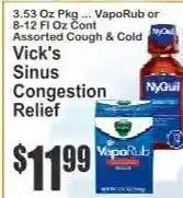 Key Food Vick's Sinus Congestion Relief offer
