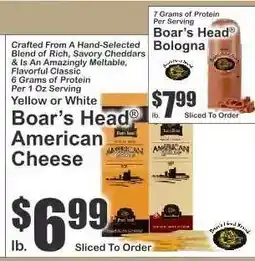 Key Food Boar's Head American Cheese offer