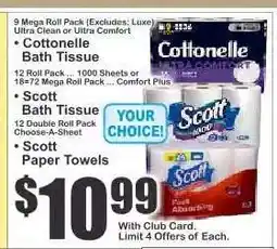 Key Food Cottonelle Bath Tissue offer