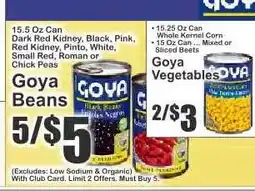 Key Food Goya Beans offer