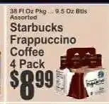 Key Food Starbucks Frappuccino Coffee 4 Pack offer