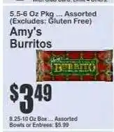 Key Food Amy's Burritos offer