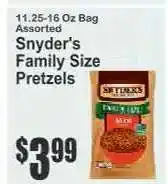 Key Food Snyder's Family Size Pretzels offer
