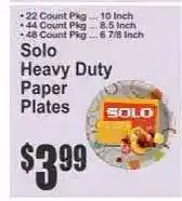Key Food Solo Heavy Duty Paper Plates offer