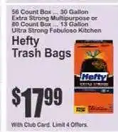 Key Food Hefty Trash Bags offer