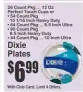 Key Food Dixie Plates offer