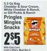 Key Food Pringles Mingles Snacks offer
