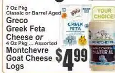 Key Food Montchevre Goat Cheese Logs offer