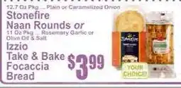Key Food Izzio Take & Bake Focaccia Bread offer