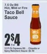 Key Food Taco Bell Sauce offer