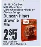 Key Food Duncan Hines Brownie Mix offer