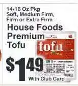 Key Food House Foods Premium Tofu offer