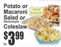 Key Food Potato or Macaroni Salad or Homestyle Coleslaw offer
