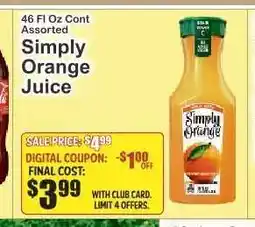 Key Food Simply Orange Juice offer