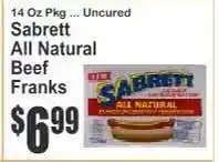 Key Food Sabrett All Natural Beef Franks offer