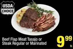 Super King Markets Beef Flap Meat Tasajo or Steak Regular or Marinated offer