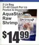 Key Food AquaStar Raw Shrimp offer