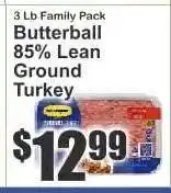 Key Food Butterball 85% Lean Ground Turkey offer
